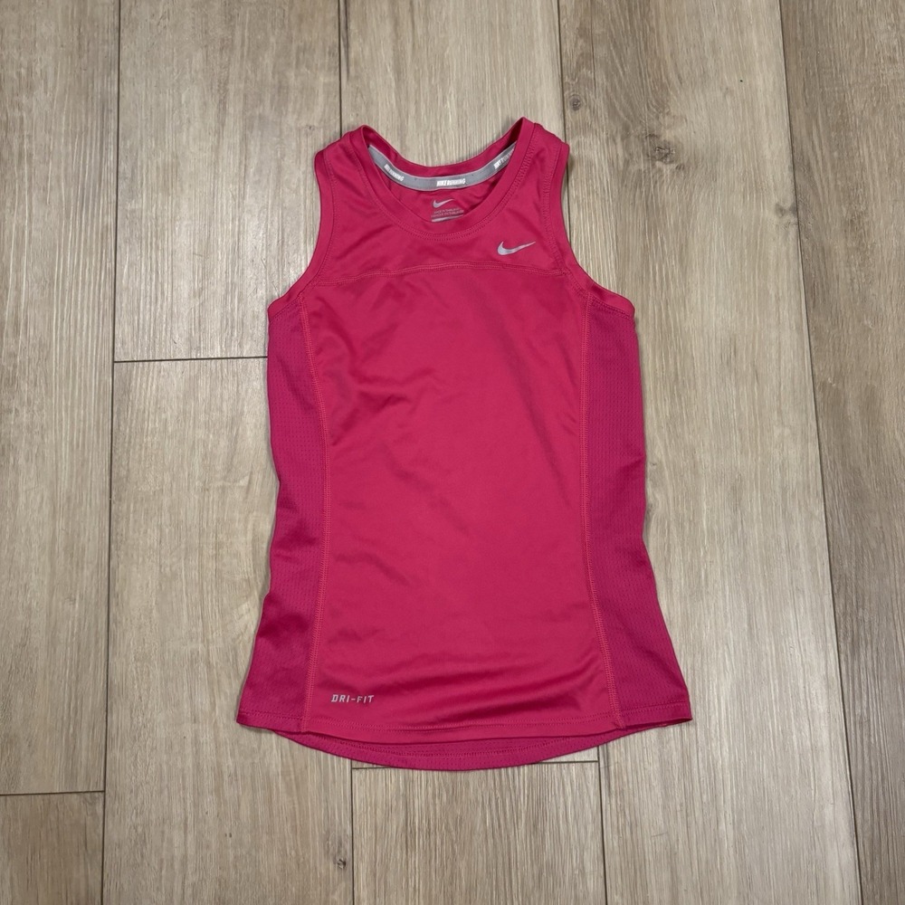 Nike Dri-Fit Sleeveless Running Tank Top‎ Girls Size Small Hot Pink